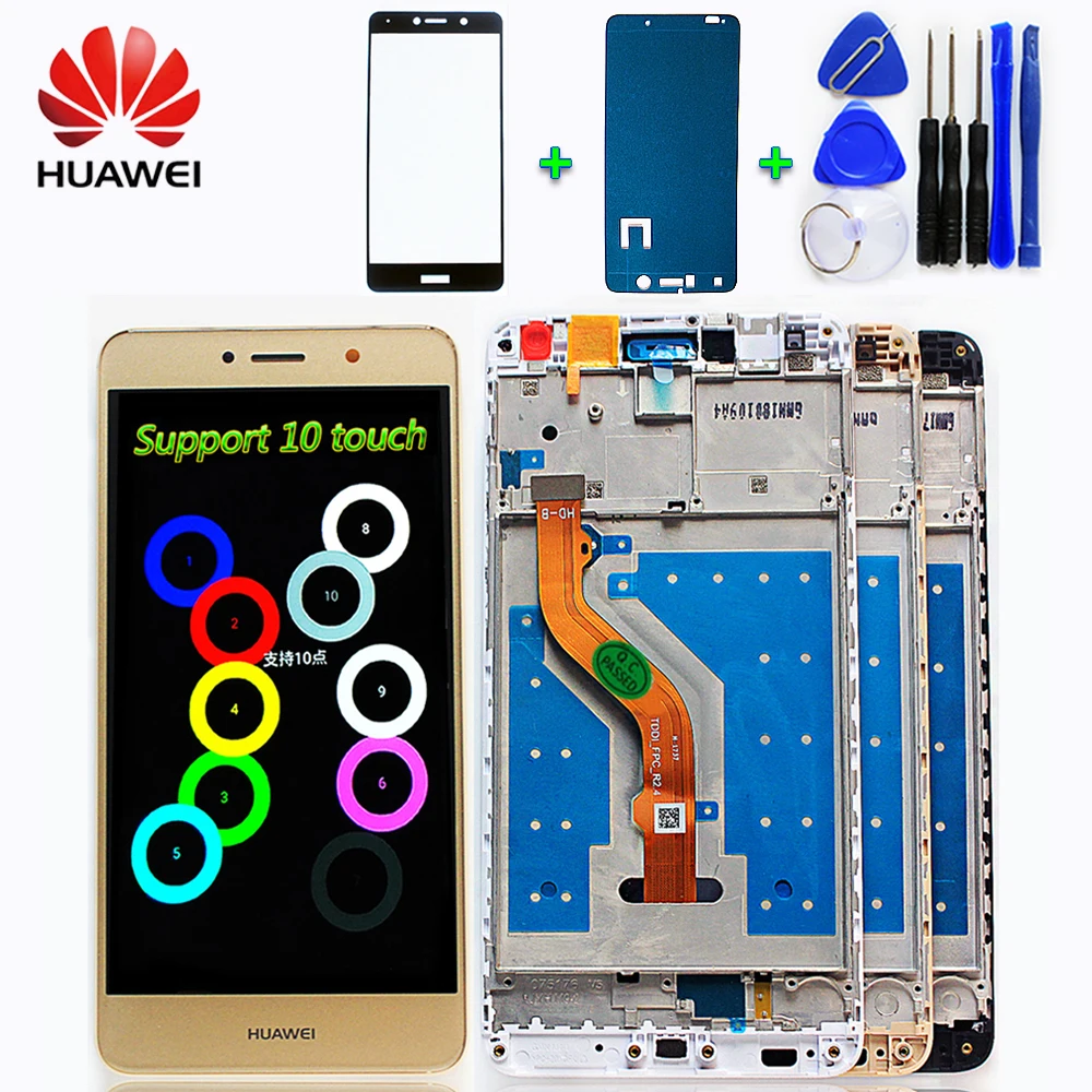 Huawei Y7 Prime 5,5 дюймов ЖК-дисплей сенсорный экран для Nova Lite+ TRT-LX1 дигитайзер сборка рамка с бесплатным закаленным стеклом