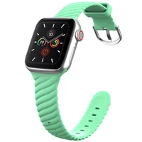 fashion sport silicone strap for apple watch band 44mm 40mm 38mm 42mm watchband bracelet belt iwatch 5 4 3 se 6