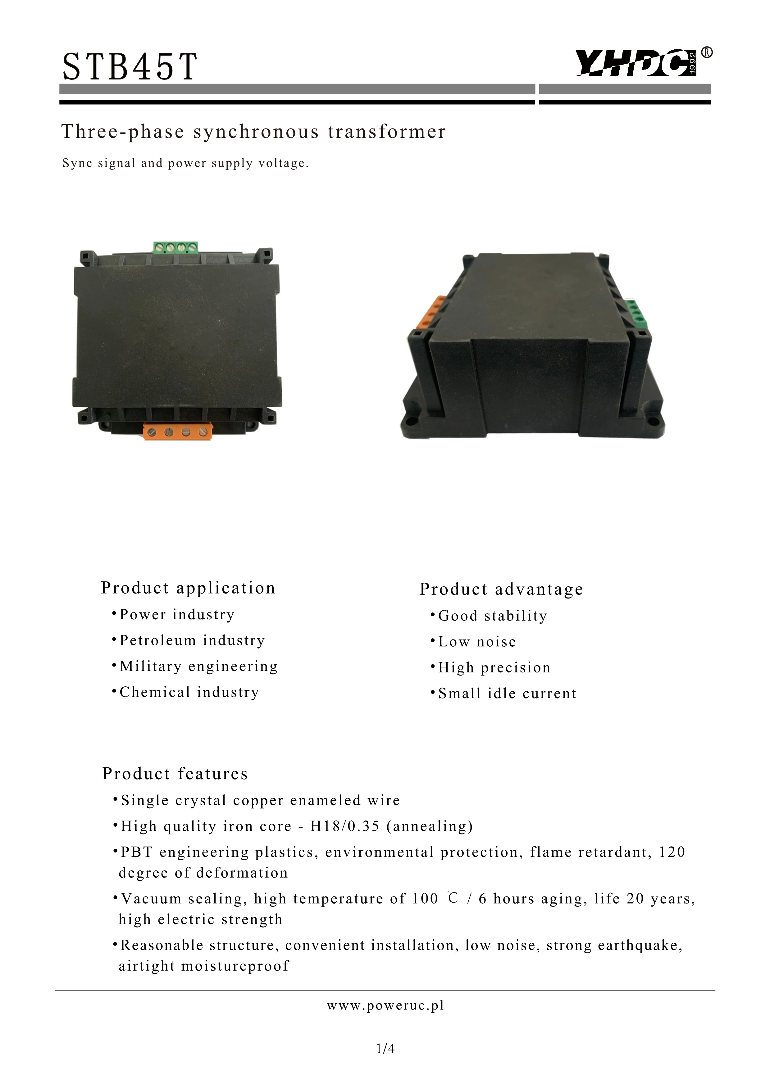 YHDC STB45T мощность 45VA входное напряжение 480 В Выход 230 силовой трансформатор
