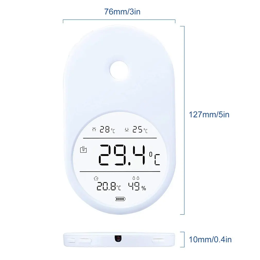 

Aquarium Thermometer With Alarm Fishbowl Thermometer Reptile Thermometer With Probe LCD Screen Hygrometer