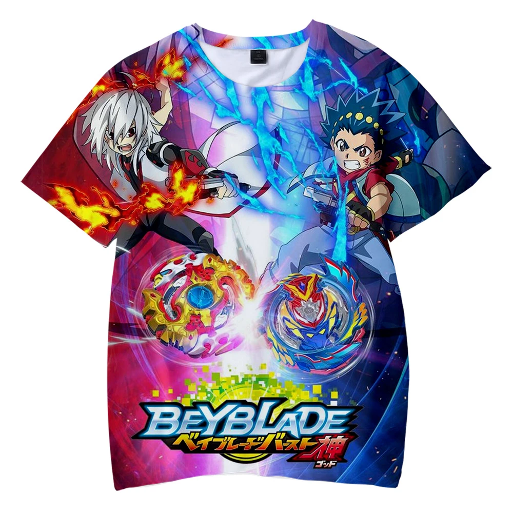 Распродажа Детская футболка Beyblade Burst Evolution для мужчин и женщин летние крутые