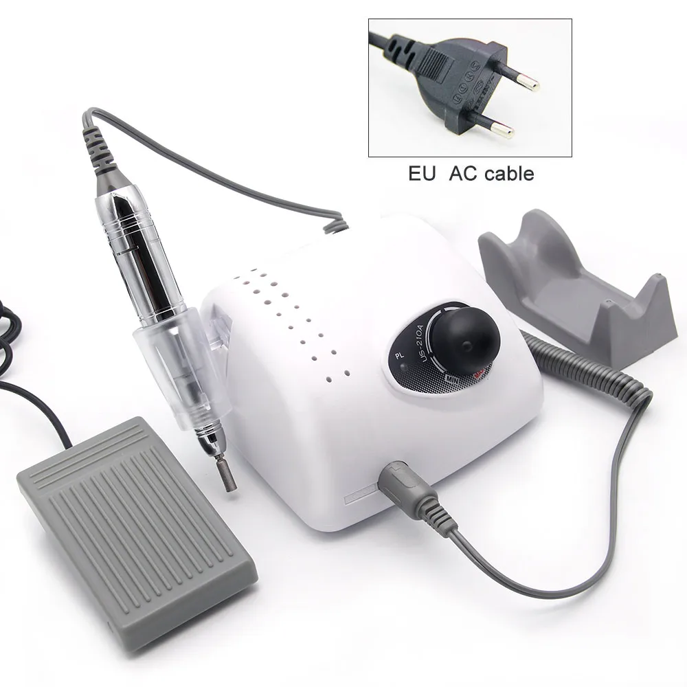 210A EU plug 35000 об/мин электрические фрезы для маникюра, дрель для ногтей, сильный аксессуар 210, оборудование для дизайна ногтей, инструменты для маникюра - Цвет: 210A EU plug