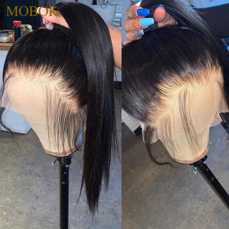 Волосы Remy прямые 6*6 дюймов натуральные швейцарские 130% густоты|Парик из