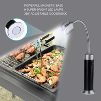 2pcs portable magnetic led grill light lamp 360 degree adjustable for bbq barbecue grilling lights outdoor grill lighting tools