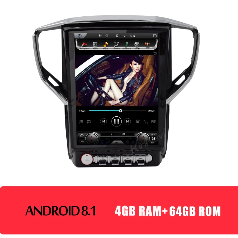 android car radio KiriNavi вертикальный экран Tesla style 12," Android 8,1 автомобильный Радио gps навигация для Maserati Ghibli автомобильный Dvd мультимедийный плеер 4G - Цвет: android car radio
