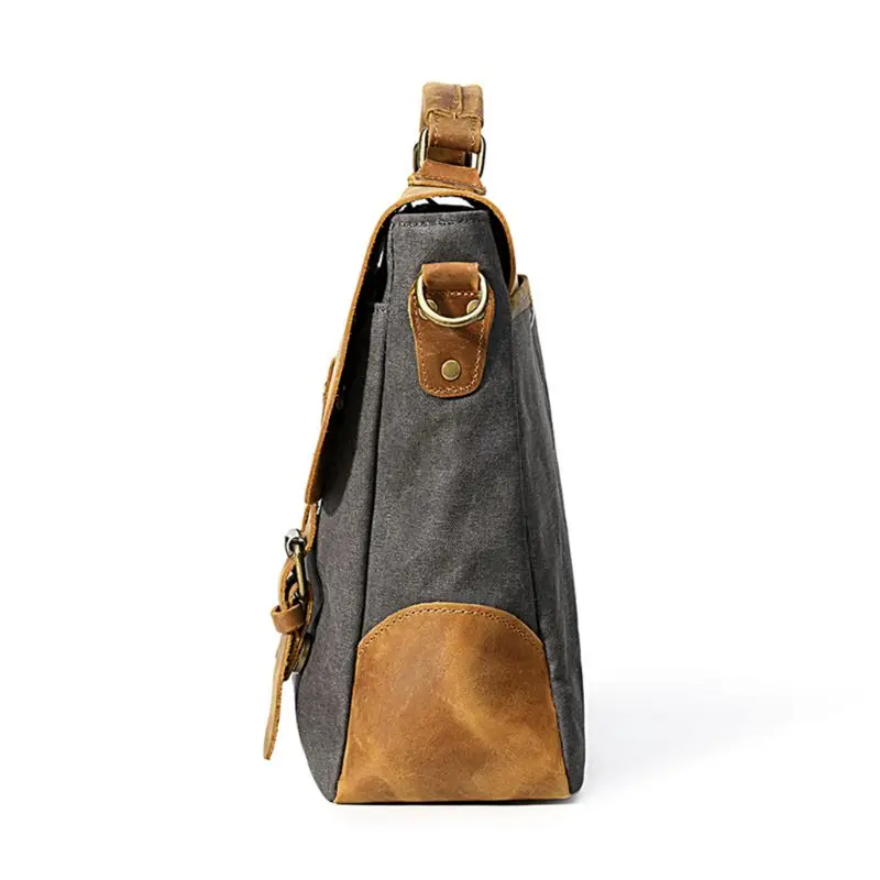 

Men's Canvas Briefcase Business Shoulder Crossbody Bag Messenger Laptop Bag Handbag J60D
