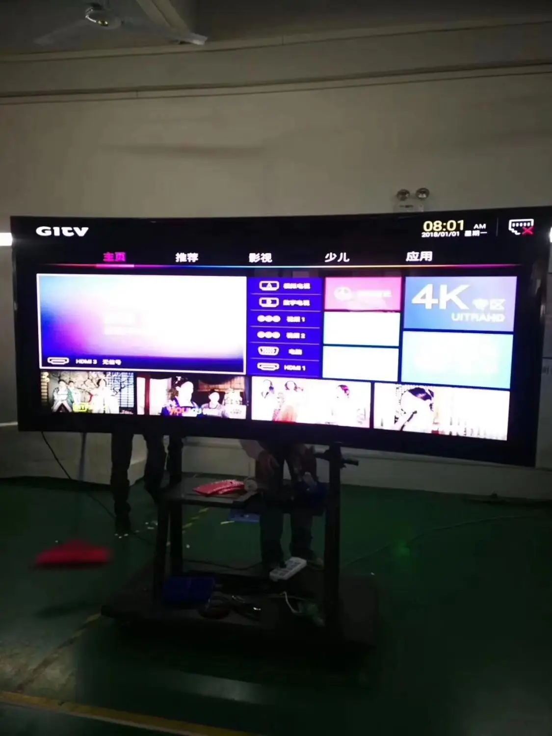 Большой монитор дисплей 100 дюйма ЖК 105 светодиодный телевизор hdm изогнутый смарт