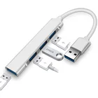 USB C концентратор 3,0 Тип C 3,1 4 порта мульти разветвитель адаптер OTG для Lenovo Xiaomi для Macbook Pro 13 15 Air Pro ПК компьютер Acces