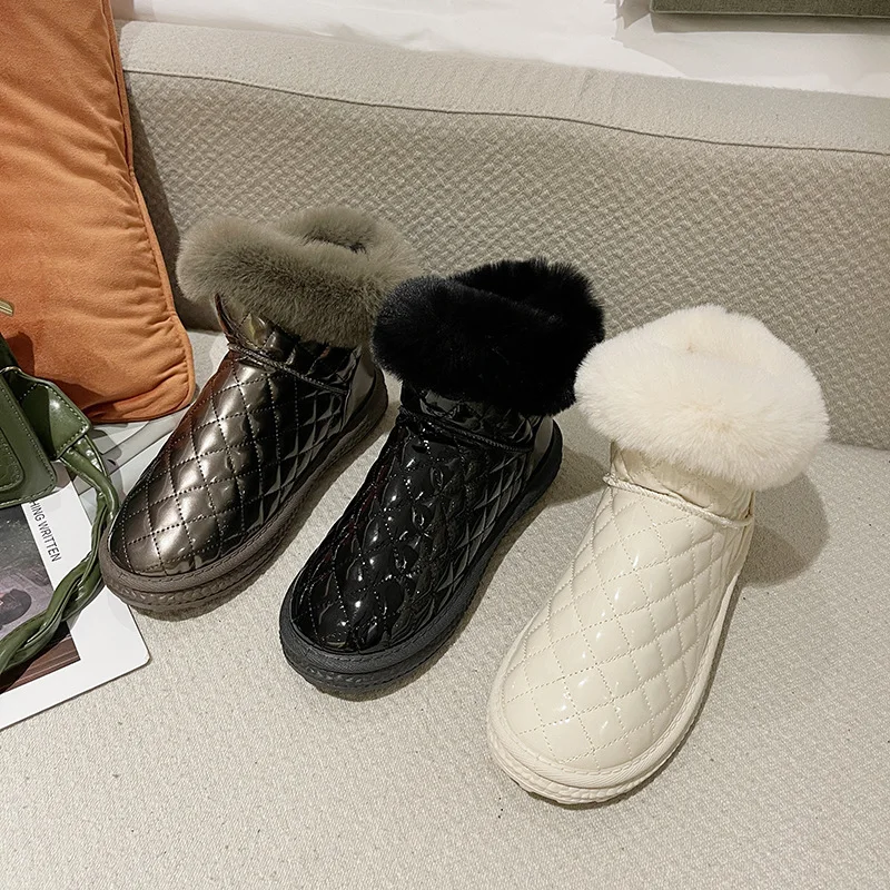 

Женские резиновые ботинки на плоской подошве, ботинки с круглым носком, женская зимняя обувь для дождя, Коллекция осень-зима 2021, черные элег...