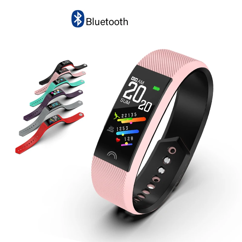 

LIGE Men Sport Bracelet Smart Watch LED Color Screen Heart Rate Monitor Pedometer Tracker Fitness Watch Women For Android IOS