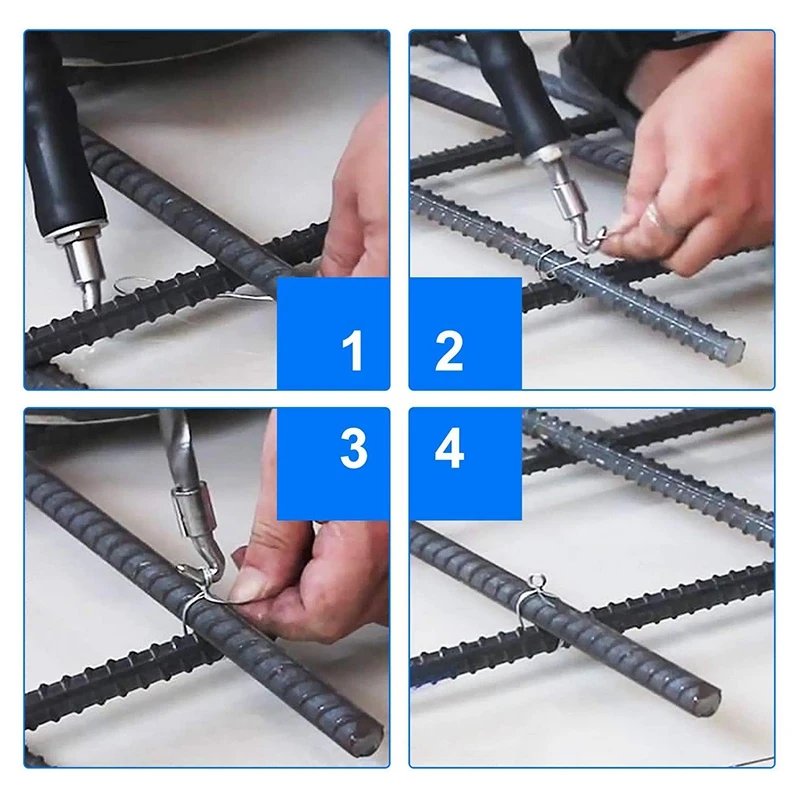 

4 Pcs Automatic Rebar Tie Wire Twister Rebar Wire Twister Rebar Tie Tool Concrete Metal Wire Twisting Fence Tool