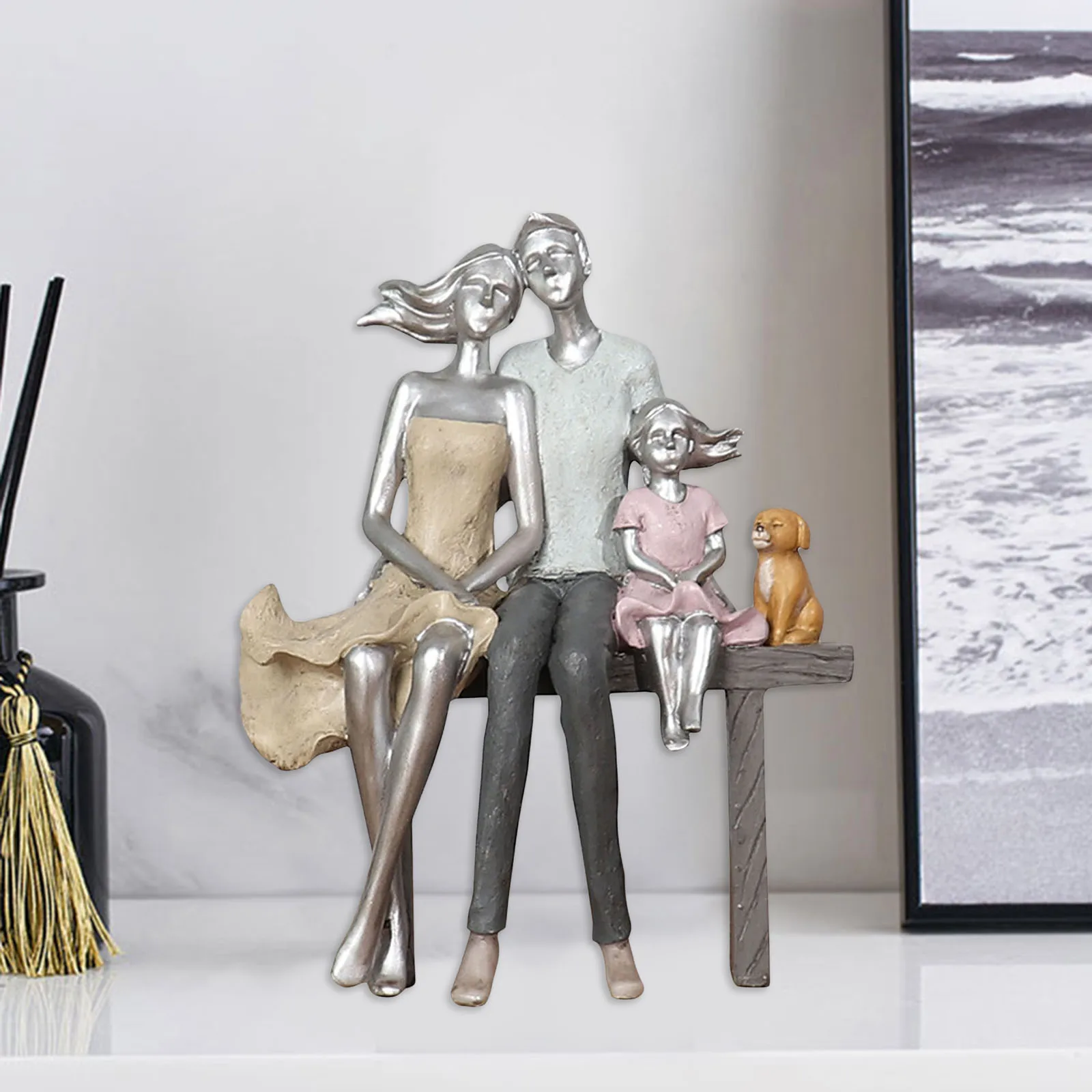 

Family Figurine Wedding Statue Present Sculpture Figurines Decoration