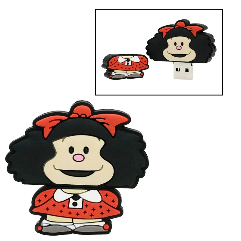 Милый USB флеш накопитель орангутан Mafalda 2 0 128 ГБ Usb флешка 64 карта памяти 32 Гб диск|USB