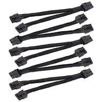 5pcs 20cm graphics video card 8 pin female to 2x8p62pin extention power cable male pcie pci express 18awg cable