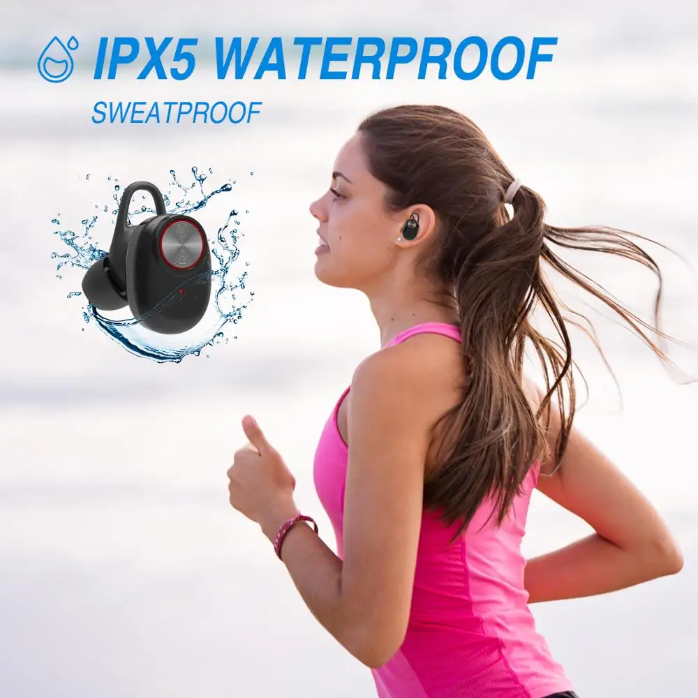 AirOn TWS 5 0 беспроводные bluetooth-наушники IPX5 водонепроницаемые наушники с двойным