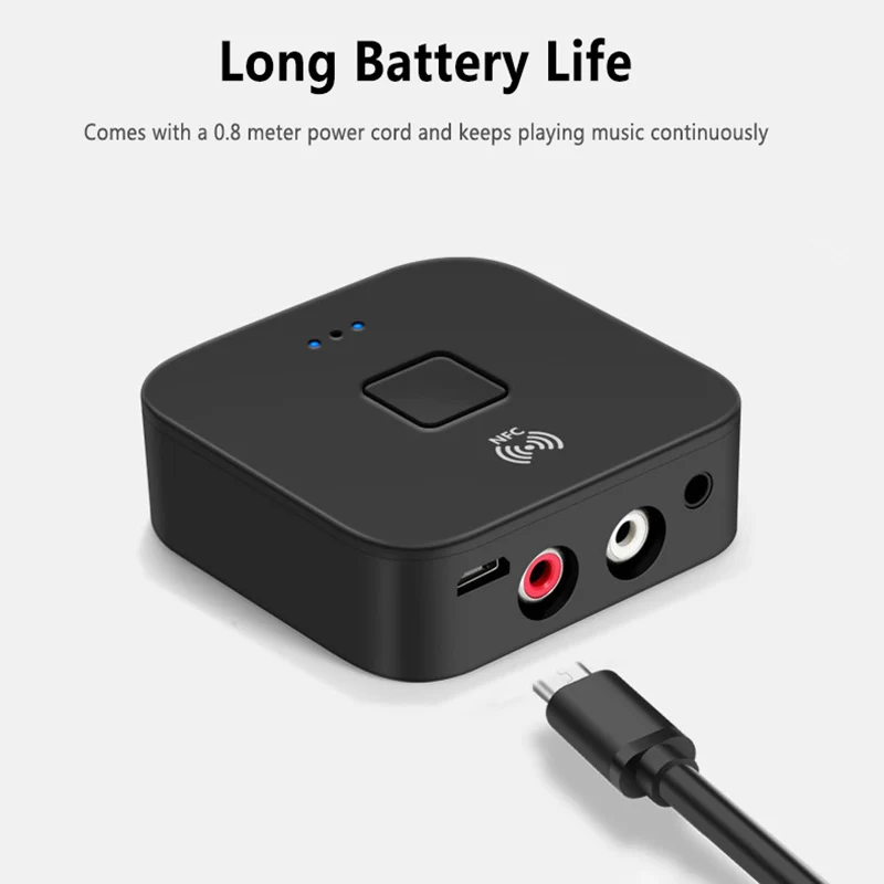 Беспроводной Bluetooth5.0 приемник aptX LL RCA NFC 3 5 мм разъем Aux аудио адаптер Быстрая