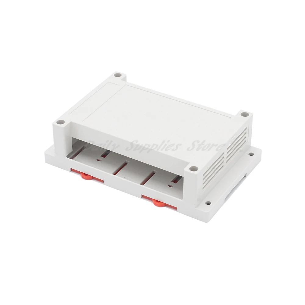 

1pcs 145x90x40mm Plastic PLC industrial control box power supply shell guide rail type shell instrument wiring through cable box