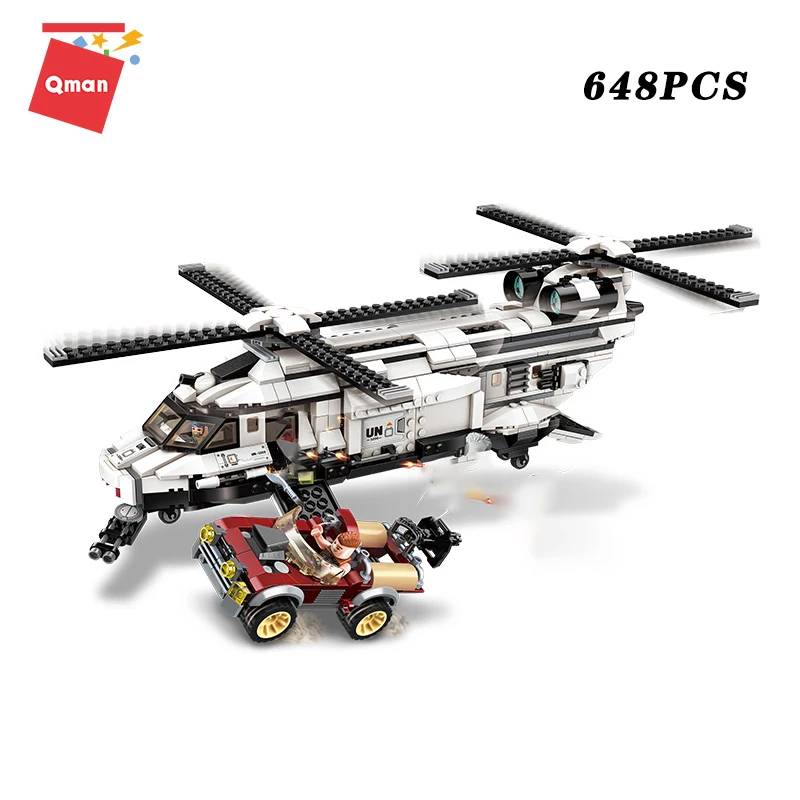 Qman военные образовательные строительные блоки войны панцирный Танк Чинук