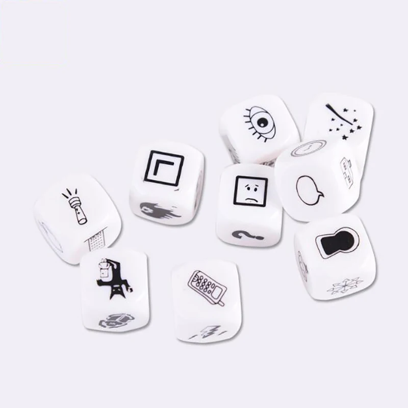 

Party Games Story Dice Puzzle Board Game Telling Story Metal Boxes Family/Party/Friends Parents With Children Kids Gift