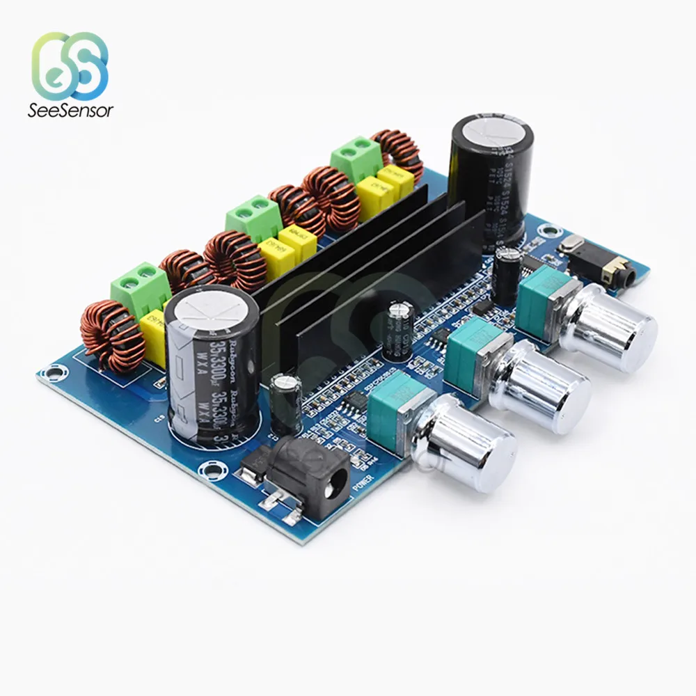 XH-A305 TPA3116 Bluetooth 5.0 Digital Power Amplifier Board 2*50W+100W 2.1 Channel Stereo Audio Receiver Amplifiers for AUX | Инструменты