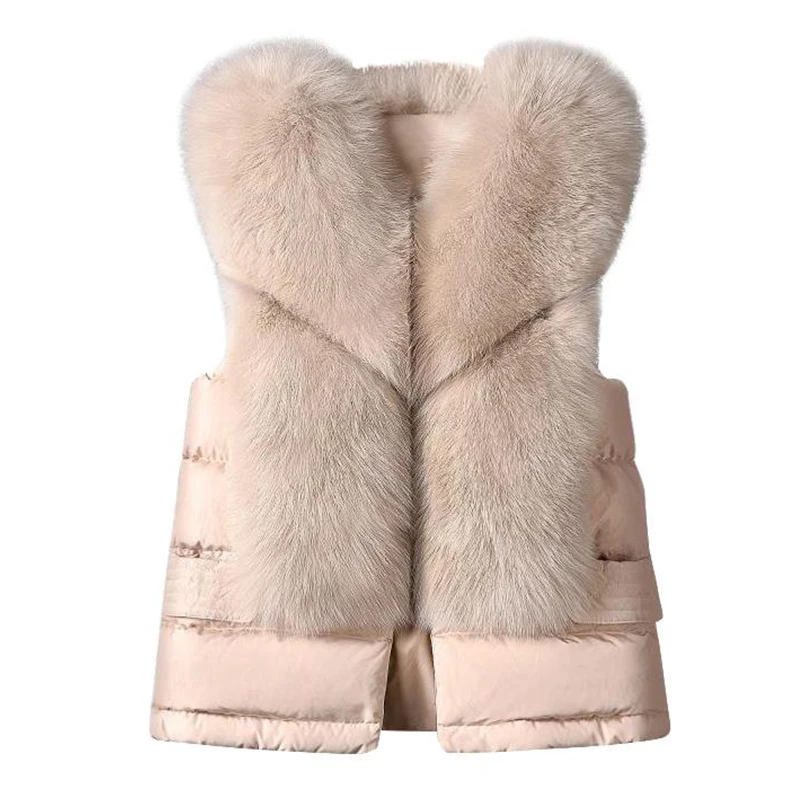 Special Sale Women's Short Fur Jacket Faux Vest Warm Female Imitation Fox 2020 New Down Waistcoats | Женская одежда