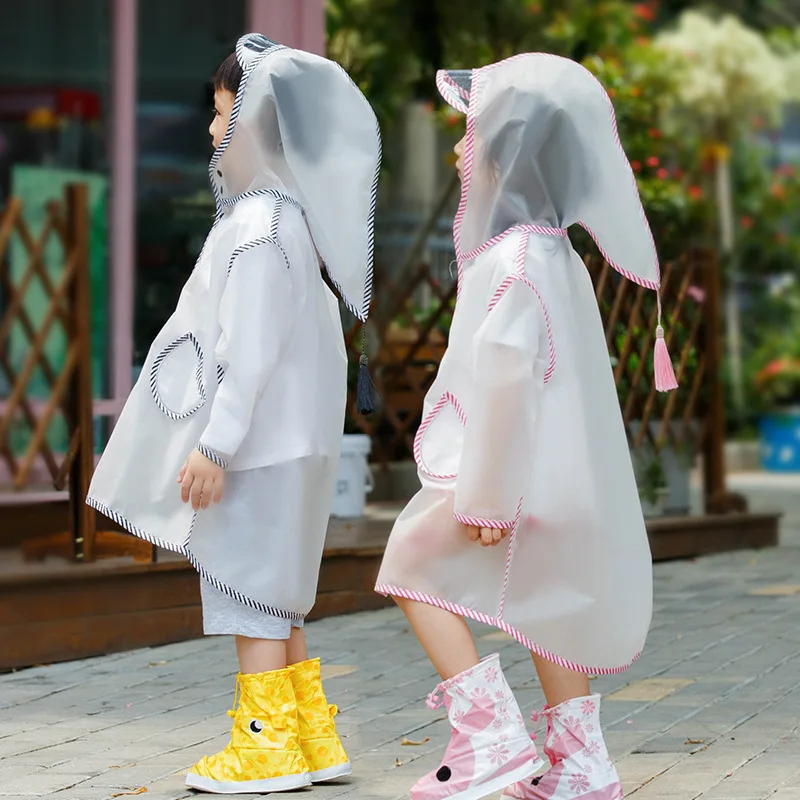 Детский водонепроницаемый дождевик из ЭВА для мальчиков и детей прозрачное