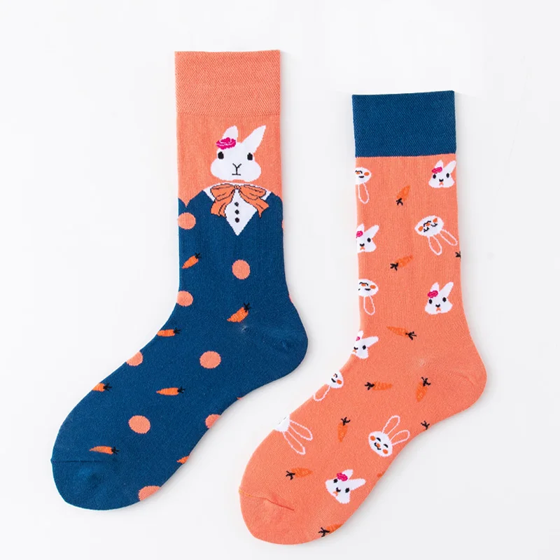 Cotton Casual Women Socks Fashion Design Cartoon Colorful Happy Business Party Dress Socks Christmas Gift