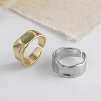 irregular wave opening rings for women men korean style jewelry female male simple opening geometric holiday party jewelry gifts