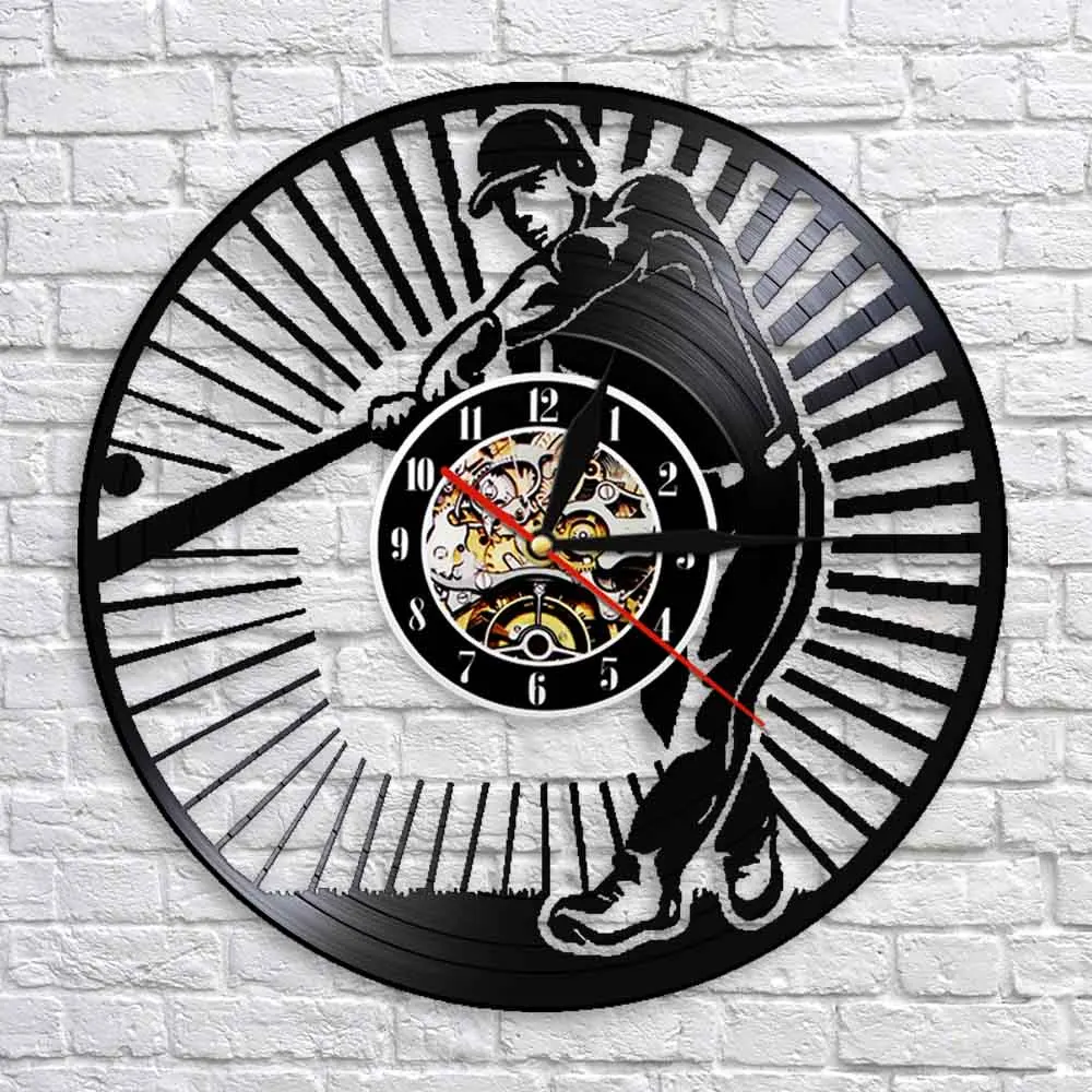 Настенные часы для игры в софтбол современный дизайн бейсбольные бесшумные