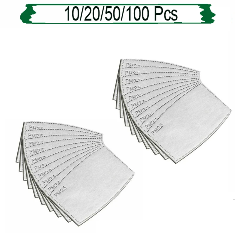 10 шт. PM2.5 фильтры для Моющиеся Многоразовые респиратор против загрязнения Рот