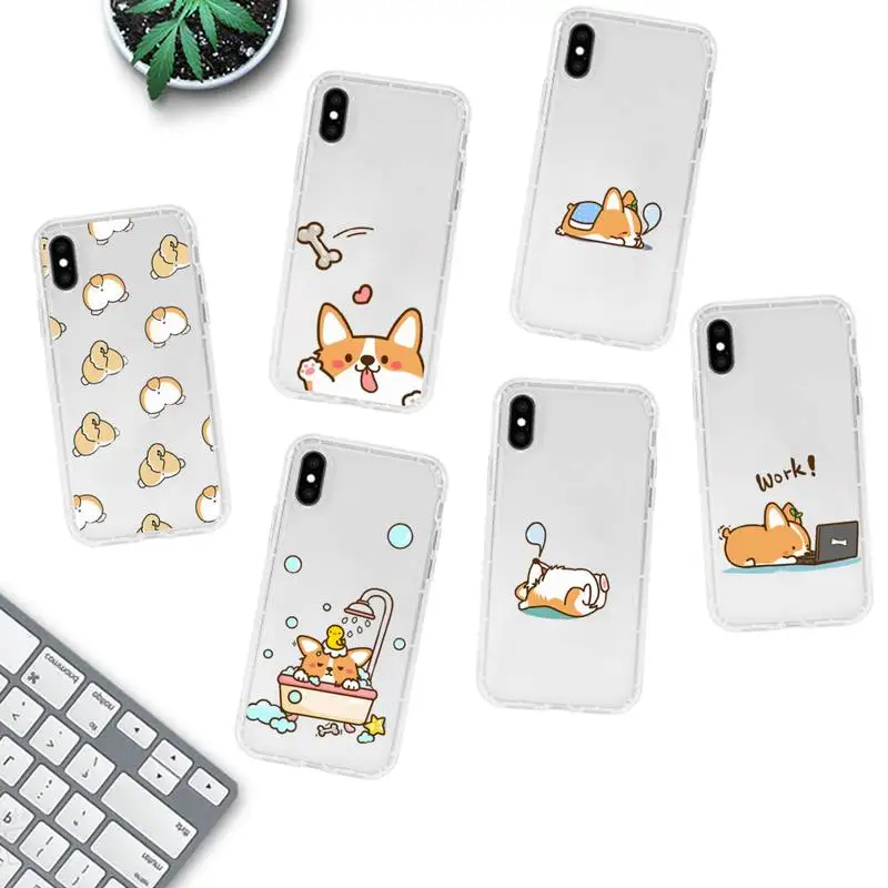 

Cute Corgi Butt Animal Puppy Phone Case for iPhone 11 12 13 mini pro XS MAX 8 7 6 6S Plus X 5S SE 2020 XR clear case