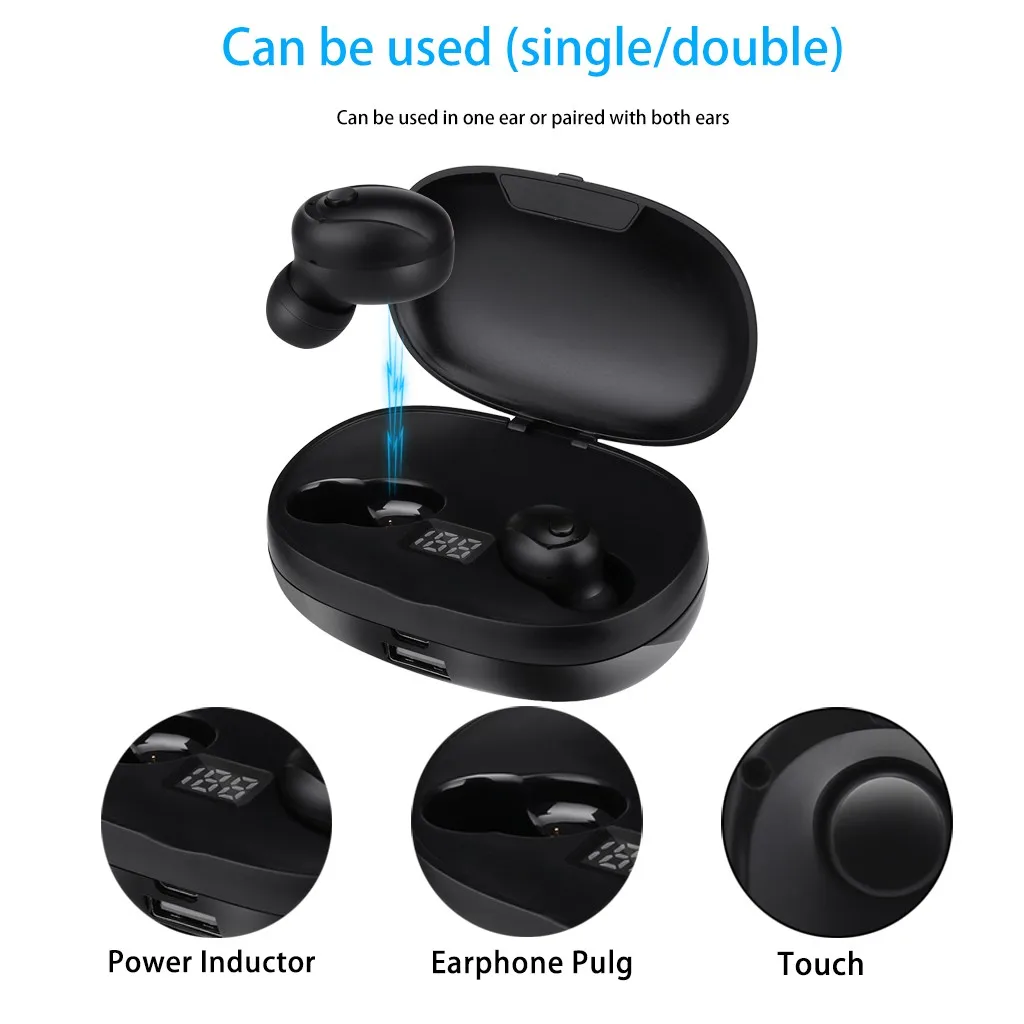 Bt5.0 наушники-вкладыши беспроводные наушники стерео Спортивная гарнитура с