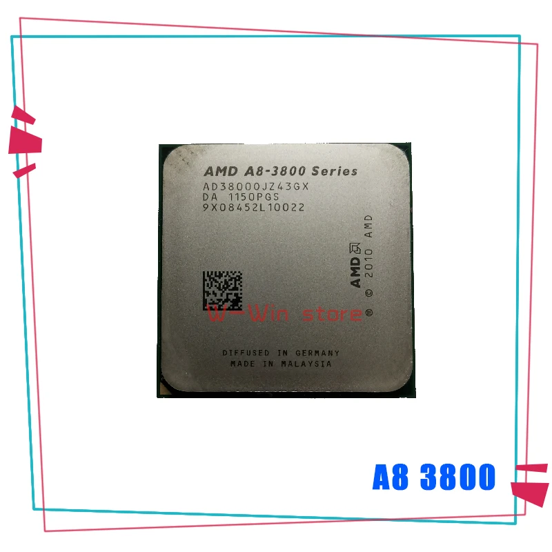 Четырехъядерный процессор AMD A8-Series A8 3800 2,4 ГГц AD3800OJZ43GX с разъемом FM1