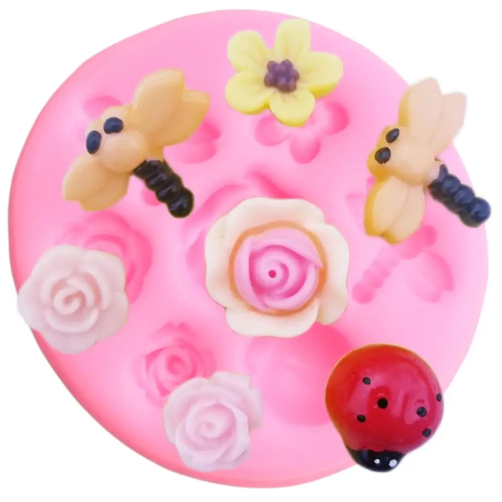 Дракона Божья коровка силиконовые формы для приготовления конфет глина шоколад