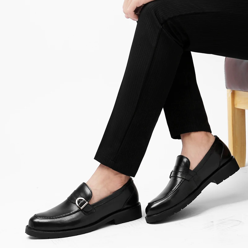 

Men Casual Shoes Male Crocodile skin Black Leather Dress Shoes Comfortable Soft Men Flats Business Fashion Leather shoes *8188