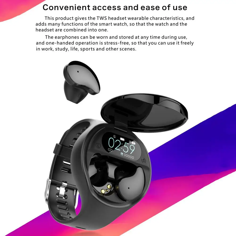 Спортивные умные часы TWS Беспроводные Bluetooth 5 0 наушники 2 в 1 для мужчин и женщин IP67