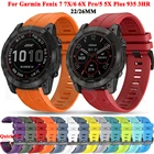 Ремешок для смарт-часов Garmin Fenix 7 7X 6 6X 5X 5 3HR Forerunner 935 945, быстросъемный силиконовый браслет Easyfit, 22 26 мм