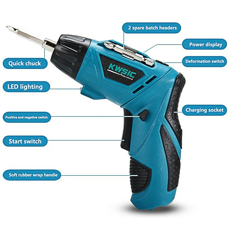 Беспроводная электрическая отвертка батарея многофункциональная мини вращение