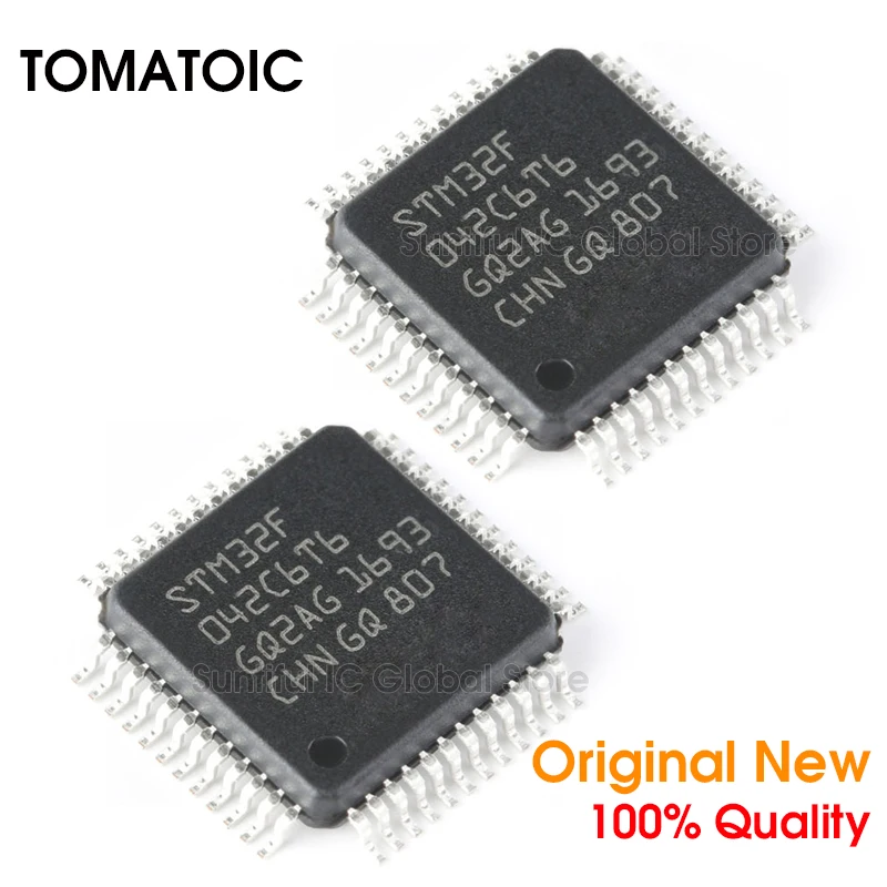 1 шт. STM32F042C6T6 LQFP48 STM32F042C6 STM32F042 LQFP 48 32 битный микроконтроллер MCU|Аксессуары для