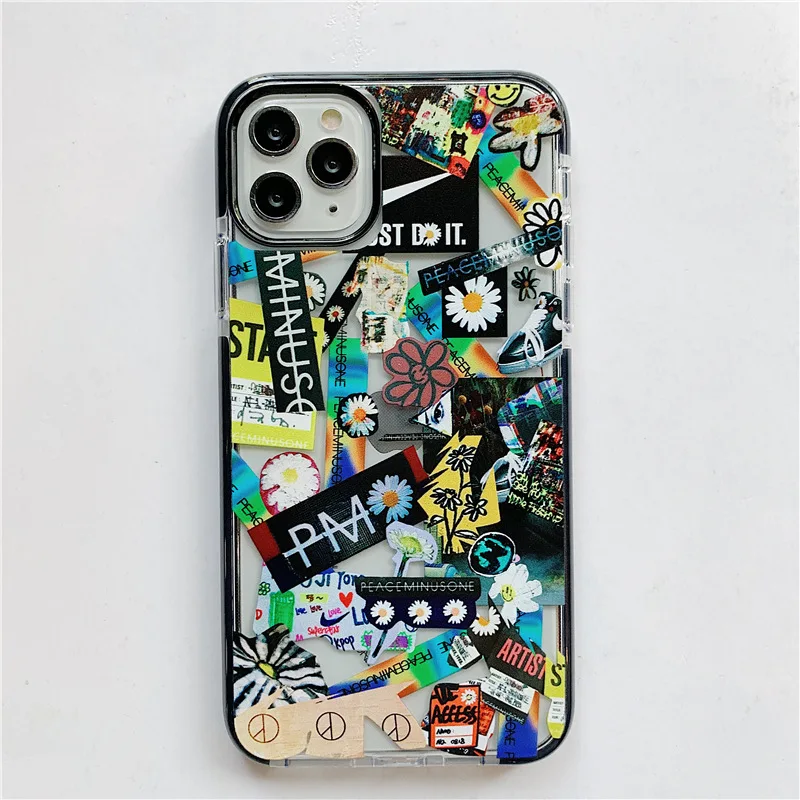 В стиле ретро в граффити Прозрачный чехол для телефона iPhone 11 Pro Max X Xs XR 7 плюс 8 s