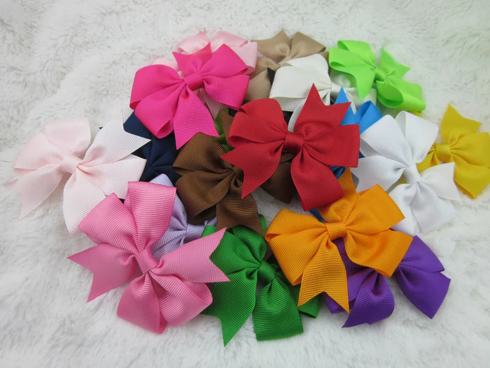 Оптовая продажа бантов для волос 20 шт./лот Ленточные банты без зажима бутиковая