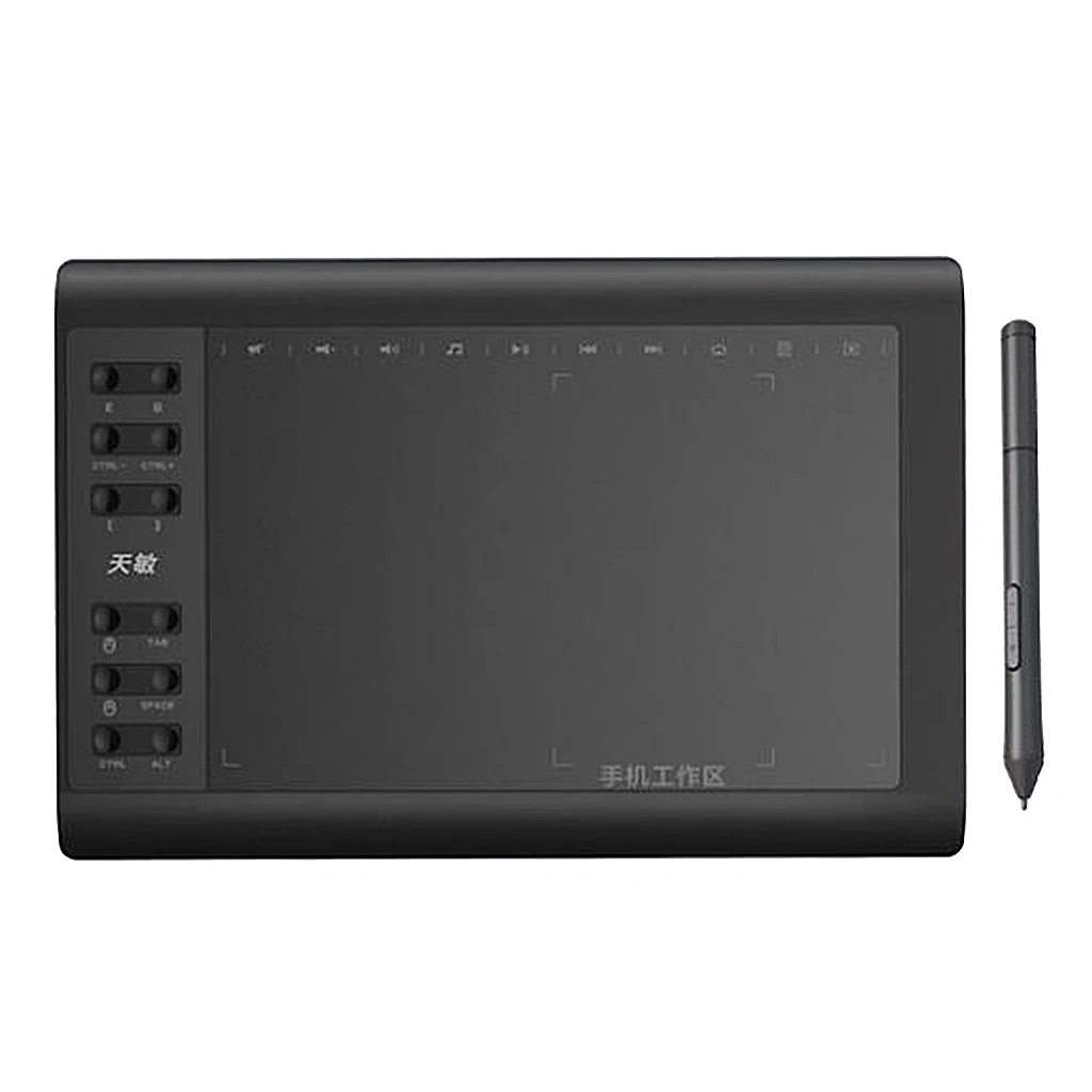 

USB Graphics Drawing Tablet Board Kit Portable Writing Tablet Graphic Drawing Board with 8pcs Replacements Nib