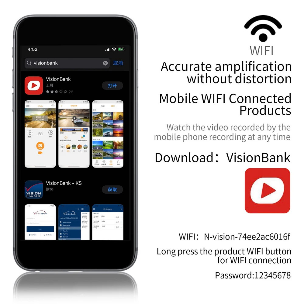 

Infrared Night Vision Hunting 200M Night Vision Sight WiFi Camera Professional Telescope High Power Portable Night Vision