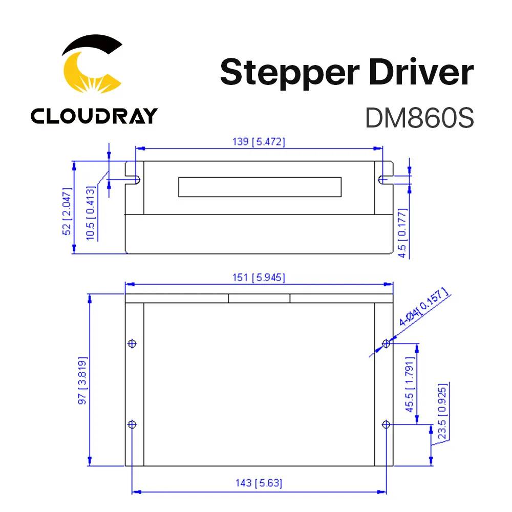 Комплект драйвера шагового двигателя Cloudray Nema 34 12 нм 6 0 А DM860S 2 4 А-7 для 3D-принтера