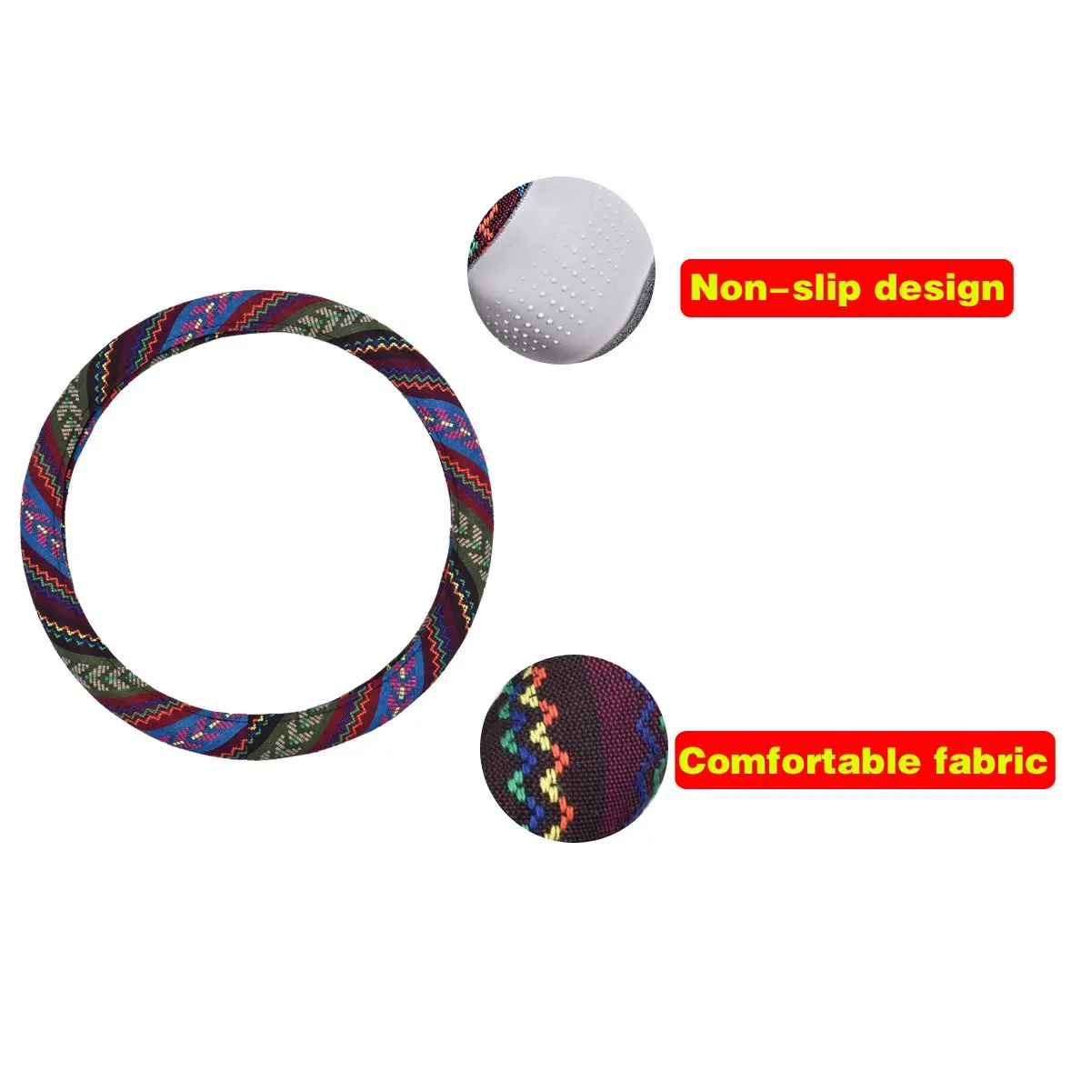 Аксессуары для руля автомобиля универсальные льняные Чехлы в этническом стиле |