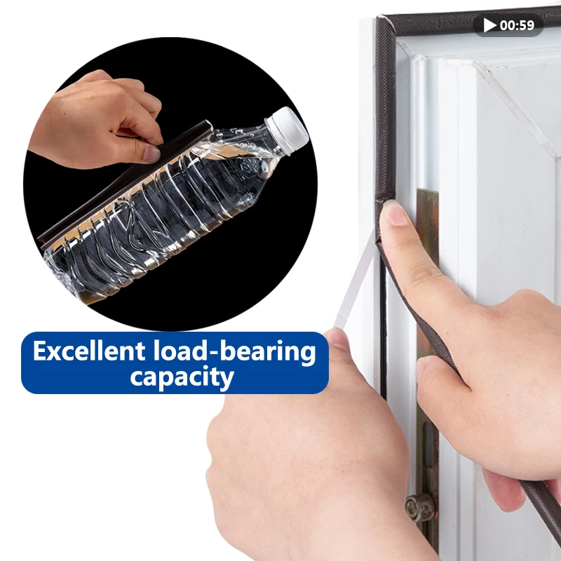 Полиуретановая поролоновая Звуконепроницаемая дверная лента самоклеящаяся