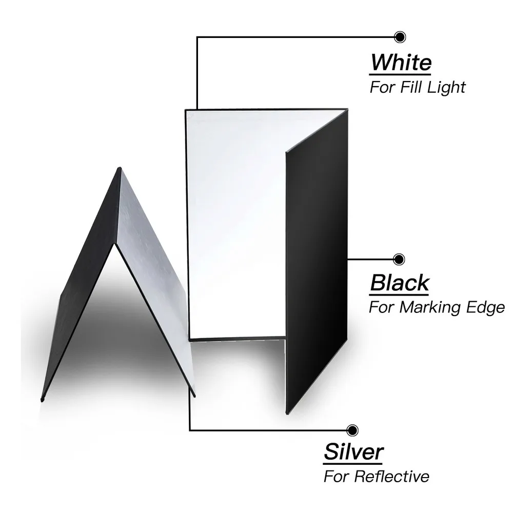 41*28 5 см аксессуары для фотосъемки складной картон Белый Черный Серебристый