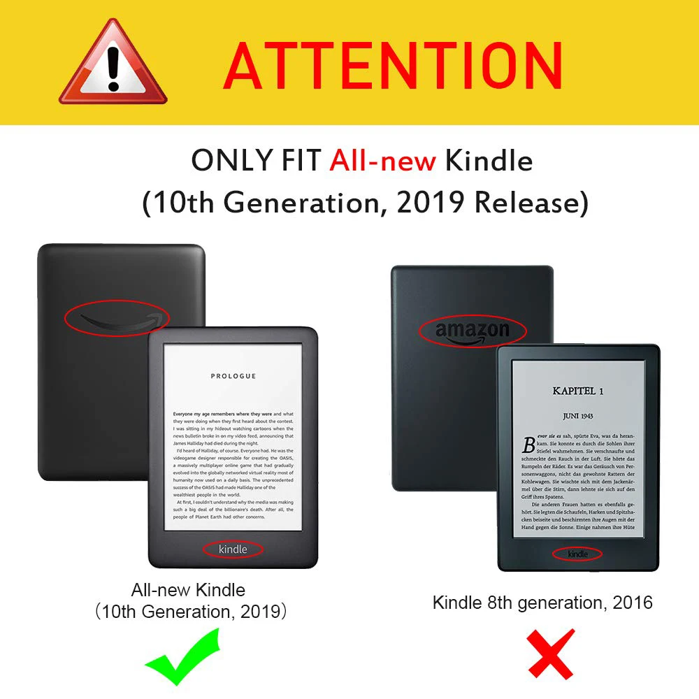 Из искусственной кожи чехол для Amazon все новые Kindle 658 2019 3D флэш покрытие чипа Coque