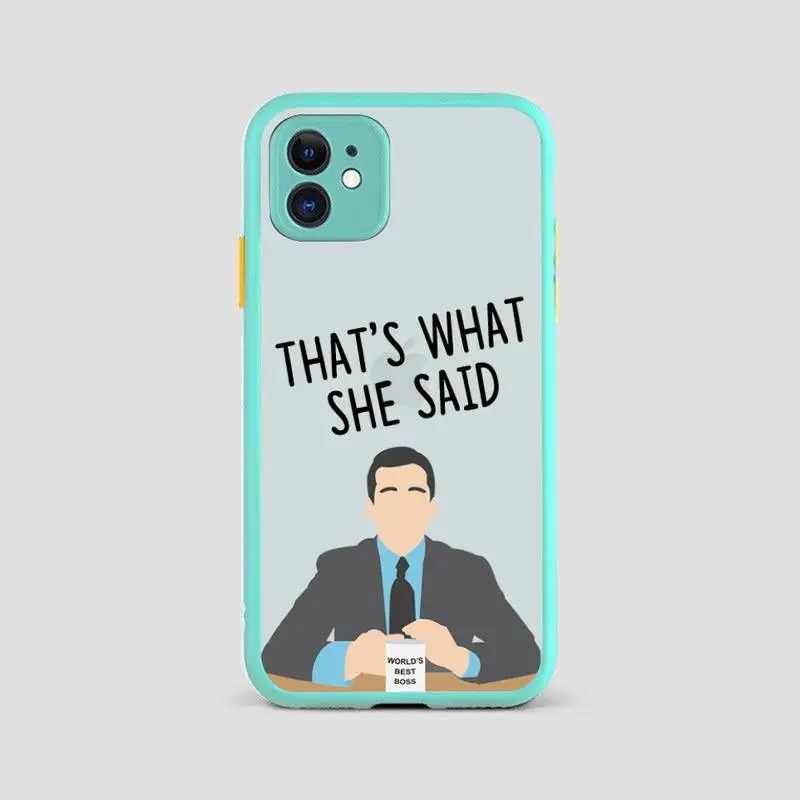 toplbpcs michael scott the office phone case for iphone x xr xs 7 8 plus 11 12 13 pro max 13mini translucent matte shockproof free global shipping
