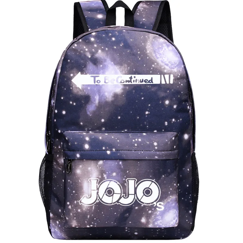 Светящийся рюкзак с принтом невероятные приключения джоджо школьный ранец на